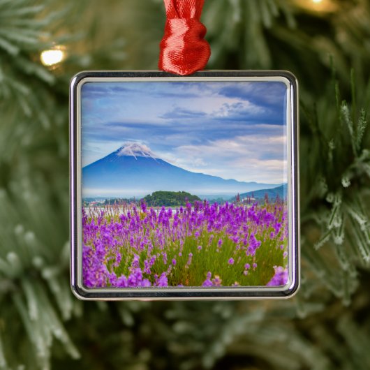 Flowers Mount Fugi Japan Metalen Ornament (Boom)