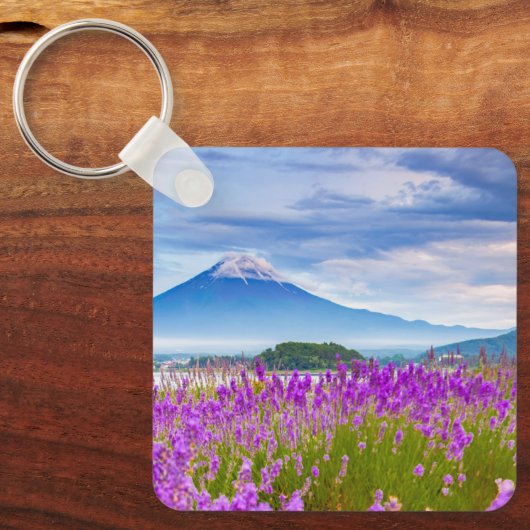 Flowers Mount Fugi Japan Sleutelhanger (Voorkant)