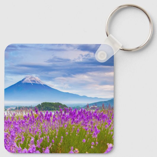 Flowers Mount Fugi Japan Sleutelhanger (Achterkant)