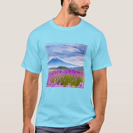 Flowers Mount Fugi Japan T-shirt (Voorkant)