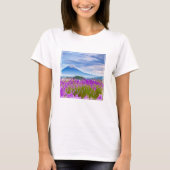 Flowers Mount Fugi Japan T-shirt (Voorkant)