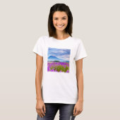 Flowers Mount Fugi Japan T-shirt (Voorkant volledig)