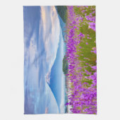 Flowers Mount Fugi Japan Theedoek (Verticaal)