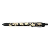 Flowers Naif  Retro Style Design Zwarte Inkt Pen (Bodem)