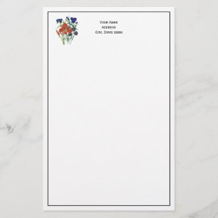 Flowers - NavyBlue - TRANS - Fl8878 - 024 Briefpapier