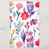 Flowers Nursery Rhyme Quiz baby shower game (Achterkant)