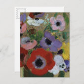 Flowers Odilon Redon Large green vase CC0061 Briefkaart (Voorkant / Achterkant)