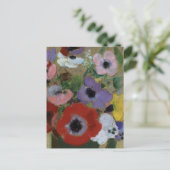 Flowers Odilon Redon Large green vase CC0061 Briefkaart (Staand voorkant)