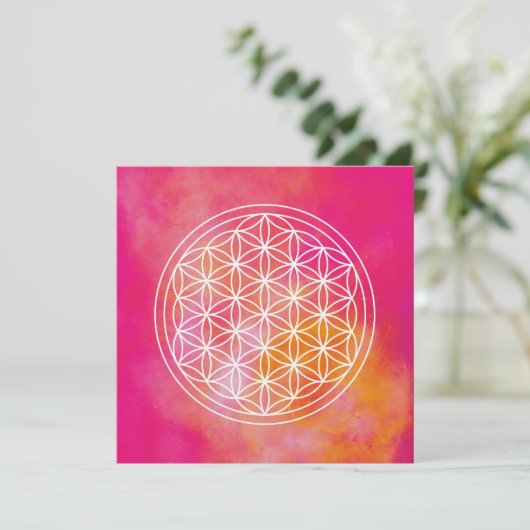 Flowers of life kaart (Staand voorkant)