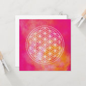 Flowers of life kaart (Voorkant / Achterkant in situ)