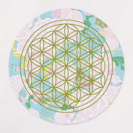 Flowers of life labels (Design 1)