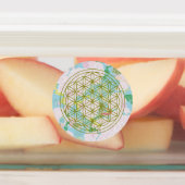 Flowers of life labels (Aangebracht)