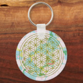 Flowers of life sleutelhanger (Voorkant)