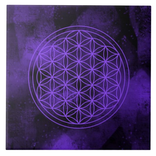 Flowers of life tegeltje (Voorkant)