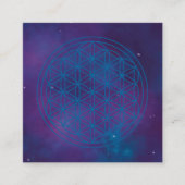 Flowers of life vierkante visitekaartje (Voorkant)