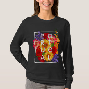 Flowers of Portugal Word Art - Portugese trots T-shirt