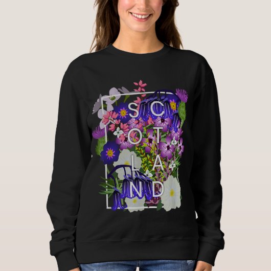 Flowers of Scotland Word Art - Scottish Pride Trui (Voorkant)