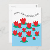 Flowers on a pond briefkaart (Voorkant / Achterkant)