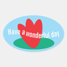 Flowers on a pond ovale sticker