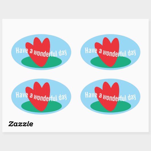 Flowers on a pond ovale sticker (Vel)