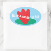 Flowers on a pond ovale sticker (Tas)