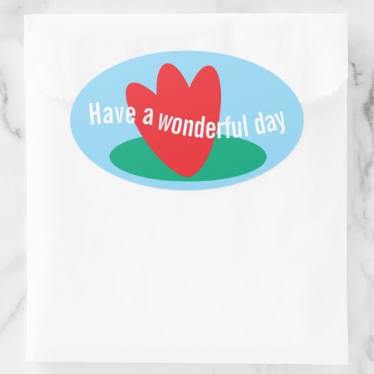 Flowers on a pond ovale sticker (Tas)