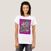 Flowers, on a purple background t-shirt (Voorkant volledig)