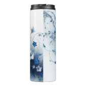 Flowers on a Vine Blue and White Thermal Tumbler Thermosbeker (Achterkant)