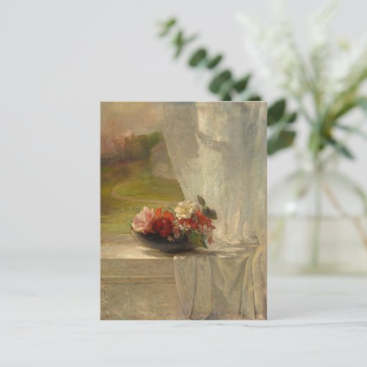 Flowers On A Window Ledge beroemd gemaakt door Joh Briefkaart (Staand voorkant)