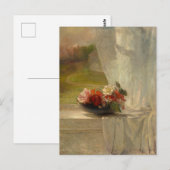 Flowers On A Window Ledge beroemd gemaakt door Joh Briefkaart (Voorkant / Achterkant)