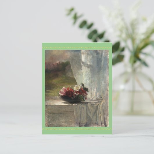 Flowers on a Window Ledge (c. 1861), John La Farge Briefkaart (Staand voorkant)