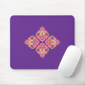 Flowers on Purple Mousepad Muismat (Met muis)