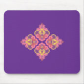 Flowers on Purple Mousepad Muismat (Voorkant)