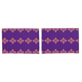 Flowers on Purple Pillowcase Kussensloop