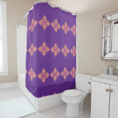 Flowers on Purple Shower Curtain Douchegordijn (In situ)
