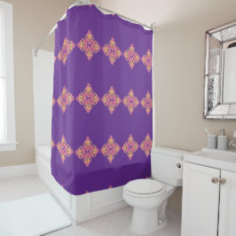 Flowers on Purple Shower Curtain Douchegordijn
