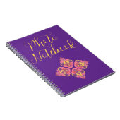 Flowers on Purple Spiral Photo Notebook Notitieboek (Rechterzijde)
