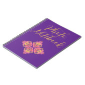 Flowers on Purple Spiral Photo Notebook Notitieboek (Linkerzijde)