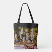Flowers on Rock Oil Photo Painting Tote Bag (Achterkant)