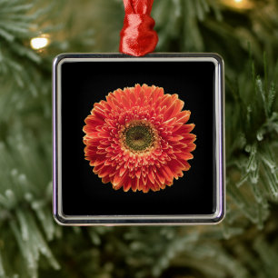 Flowers Orange Gerbera Daisy Metalen Ornament