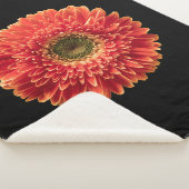 Flowers Orange Gerbera Daisy Sherpa Deken (3/4)