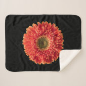 Flowers Orange Gerbera Daisy Sherpa Deken (Voorkant (horizontaal))