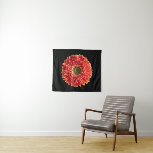 Flowers | Orange Gerbera Daisy Wandkleed (In Situ (horizontaal))