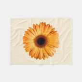 Flowers | Orange Gerbera Fleece Deken (Voorkant (Horizontaal))