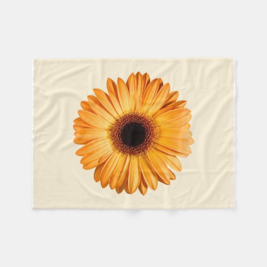 Flowers | Orange Gerbera Fleece Deken (Voorkant (Horizontaal))