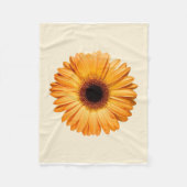 Flowers | Orange Gerbera Fleece Deken (Voorkant)