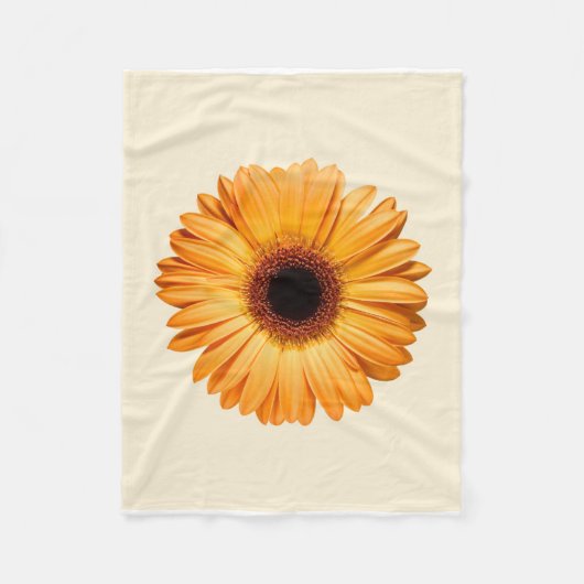 Flowers | Orange Gerbera Fleece Deken (Voorkant)