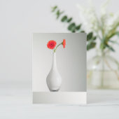Flowers | Orange Gerbera in Vase Briefkaart (Staand voorkant)