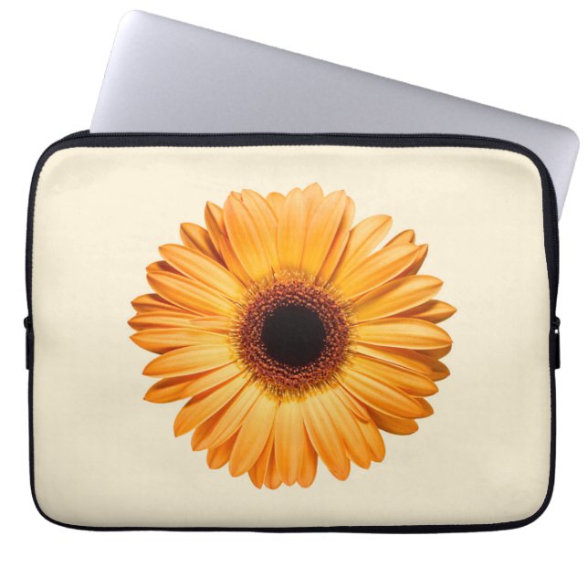 Flowers | Orange Gerbera Laptop Sleeve (Voorkant)