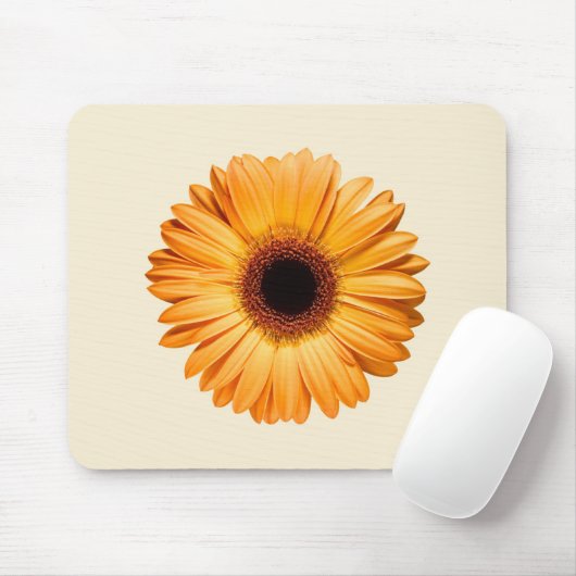 Flowers Orange Gerbera Muismat (Met muis)